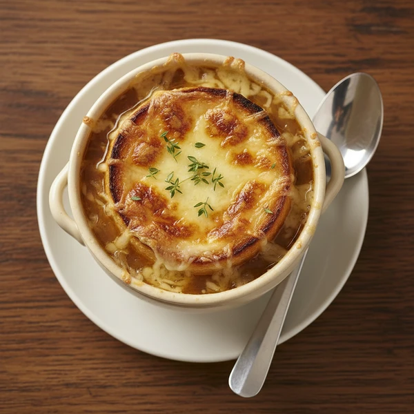 Classic French Onion Soup with Gruyère Toasts